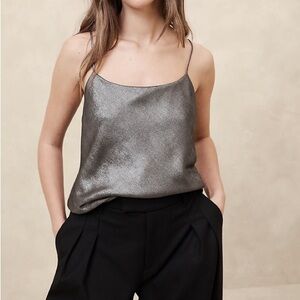BANANA REPUBLIC, Elegant Silver Women's Camisole Top, MD , NWT